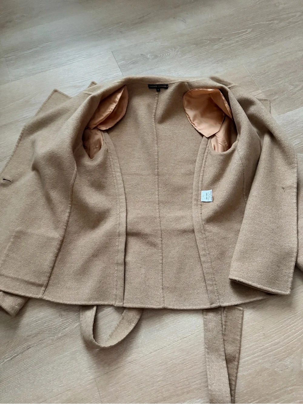 $2,000 RARE Barbara Lohmann Elizabeth Anthony 100% Cashmere Wrap Coat S-M Italy